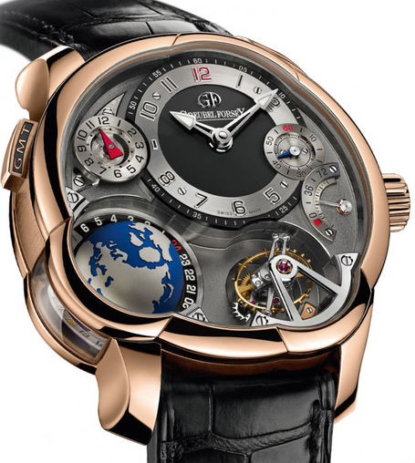 Review Greubel Forsey GMT 5N red gold Anthracite dial replica watch